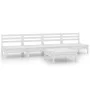Gartenmöbel-Set 5-teilig aus massivem weißem Kiefernholz von vidaXL, Gartensets - Ref: Foro24-3082488, Preis: 240,03 €, Rabat...