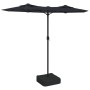 Sombrilla doble con luces LED negro 316x240 cm de vidaXL, Sombrillas - Ref: Foro24-362975, Precio: 139,43 €, Descuento: %