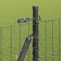 Reja con postes Gris 1.5 x 10 m Acero