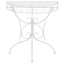 Mesa auxiliar vintage metal semicircular 72x36x74 cm plateada
