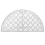 Mesa auxiliar vintage metal semicircular 72x36x74 cm plateada