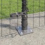 Reja con postes Gris 1.4 x 10 m Acero