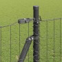 Reja con postes Gris 1.4 x 10 m Acero