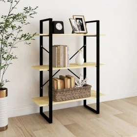 3-tier solid pine wood shelf 80x30x105 cm by vidaXL, Bookcases and shelves - Ref: Foro24-806532, Price: 50,36 €, Discount: %
