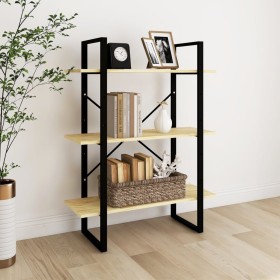 Estantería de 3 niveles madera maciza de pino 80x30x105 cm de vidaXL, Librerías y estanterías - Ref: Foro24-806532, Precio: 5...
