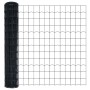 Reja con postes Gris 1 x 10 m Acero