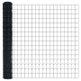 Reja con postes Gris 1.4 x 10 m Acero