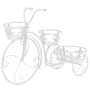 Soporte de plantas con forma de bicicleta metal estilo vintage