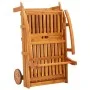 Sun loungers with table and cushions, 2 units solid acacia wood. by vidaXL, Loungers - Ref: Foro24-3077350, Price: 459,82 €, ...