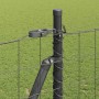 Reja con postes Gris 1.5 x 10 m Acero