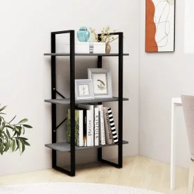 Gray pine solid wood storage shelf 60x30x105 cm by vidaXL, Bookcases and shelves - Ref: Foro24-806514, Price: 41,02 €, Discou...