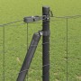 Reja con postes Gris 1.2 x 10 m Acero