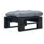 Garten-Palettenhocker mit schwarzem, holzgrauem Kissen von vidaXL, Hocker für den Außenbereich - Ref: Foro24-277408, Preis: 6...