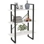 Solid white pine wood 3-level shelf 80x30x105 cm by vidaXL, Bookcases and shelves - Ref: Foro24-806533, Price: 50,69 €, Disco...