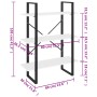 3-stöckiges Regal aus massivem Kiefernholz weiß 80x30x105 cm von vidaXL, Bücherregale und Regale - Ref: Foro24-806533, Preis:...