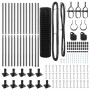Reja con postes Gris 0.8 x 25 m Acero