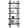 5-stufiges Regal aus schwarzem Holzwerkstoff, 80 x 30 x 175 cm von vidaXL, Bücherregale und Regale - Ref: Foro24-3081989, Pre...