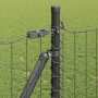 Reja con postes Gris 1 x 25 m Acero