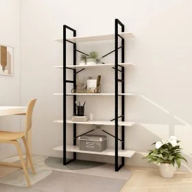 5-tier white solid pine wood shelf 100x30x175 cm by vidaXL, Bookcases and shelves - Ref: Foro24-3082004, Price: 127,56 €, Dis...