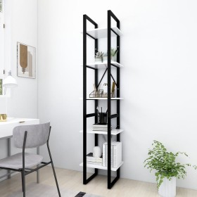 5-stöckiges Regal aus weißem Sperrholz, 40 x 30 x 175 cm von vidaXL, Bücherregale und Regale - Ref: Foro24-3081968, Preis: 81...