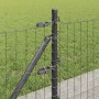 Reja con postes Gris 0.6 x 25 m Acero