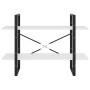 2-tier white plywood shelf 100x30x70cm by vidaXL, Bookcases and shelves - Ref: Foro24-806467, Price: 36,35 €, Discount: %