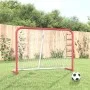 Hockey goal and net made of red and white polyester-coated steel, measuring 153x60x118cm. by vidaXL, Field hockey goals - Ref...