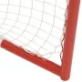 Hockey goal and net made of red and white polyester-coated steel, measuring 153x60x118cm. by vidaXL, Field hockey goals - Ref...