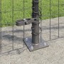 Reja con postes Gris 1 x 25 m Acero