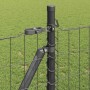 Reja con postes Gris 1 x 25 m Acero
