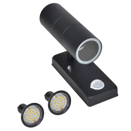 Wandleuchte mit Sensor und LED, Edelstahl, schwarz von vidaXL, Außenbeleuchtung - Ref: Foro24-41097, Preis: 38,30 €, Rabatt: %
