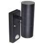 Wall light with sensor and LED, stainless steel, black by vidaXL, Outdoor lighting - Ref: Foro24-41097, Price: 35,04 €, Disco...