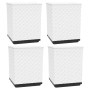 Planters 4 units white polypropylene 30x30x37 cm by vidaXL, Pots and planters - Ref: Foro24-364188, Price: 101,52 €, Discount: %