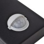 Aplique de pared con sensor y LED, acero inoxidable, negro de vidaXL, Iluminación de exterior - Ref: Foro24-41097, Precio: 35...