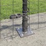 Reja con postes Gris 0.4 x 25 m Acero