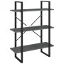 3-tier solid gray pine wood shelf 80x30x105 cm by vidaXL, Bookcases and shelves - Ref: Foro24-806534, Price: 43,75 €, Discoun...