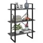 3-tier solid gray pine wood shelf 80x30x105 cm by vidaXL, Bookcases and shelves - Ref: Foro24-806534, Price: 43,75 €, Discoun...