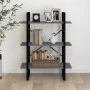 3-tier solid gray pine wood shelf 80x30x105 cm by vidaXL, Bookcases and shelves - Ref: Foro24-806534, Price: 43,75 €, Discoun...