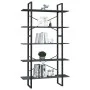 5-level solid pine wood shelf in gray, 100x30x175 cm by vidaXL, Bookcases and shelves - Ref: Foro24-3082005, Price: 127,86 €,...