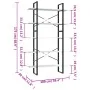 5-level solid pine wood shelf in gray, 100x30x175 cm by vidaXL, Bookcases and shelves - Ref: Foro24-3082005, Price: 127,86 €,...