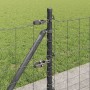 Reja con postes Gris 0.6 x 25 m Acero