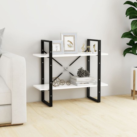 2-stufiges weißes Sperrholzregal 80x30x70 cm von vidaXL, Bücherregale und Regale - Ref: Foro24-806447, Preis: 32,83 €, Rabatt: %