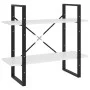 2-tier white plywood shelf 80x30x70 cm by vidaXL, Bookcases and shelves - Ref: Foro24-806447, Price: 32,54 €, Discount: %