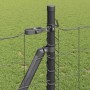 Reja con postes Gris 1 x 25 m Acero