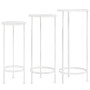 Set de soportes para plantas estilo vintage 3 uds metal blanco