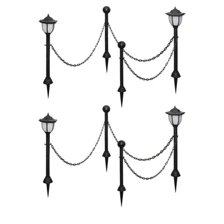 4pcs Solar Lamps with Chain Fence and Posts by vidaXL, Outdoor lighting - Ref: Foro24-277119, Price: 64,77 €, Discount: %