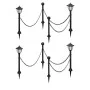 4pcs Solar Lamps with Chain Fence and Posts by vidaXL, Outdoor lighting - Ref: Foro24-277119, Price: 64,77 €, Discount: %
