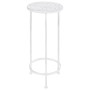 Set de soportes para plantas estilo vintage 3 uds metal blanco