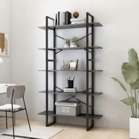 5-level gray engineered wood shelf 100x30x175 cm by vidaXL, Bookcases and shelves - Ref: Foro24-3082000, Price: 96,51 €, Disc...