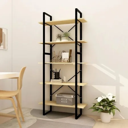Estantería de 5 niveles madera maciza pino 80x30x175 cm de vidaXL, Librerías y estanterías - Ref: Foro24-3081993, Precio: 117...